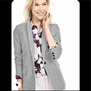 Banana Republic Seersucker Stripe Blazer, Size 4